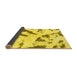 Sideview of Abstract Yellow Modern Rug, abs1758yw