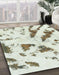 Machine Washable Abstract Brown Rug in a Family Room, wshabs1758