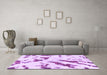 Machine Washable Abstract Purple Modern Area Rugs in a Living Room, wshabs1758pur