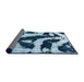 Sideview of Abstract Sky Blue Modern Rug, abs1759