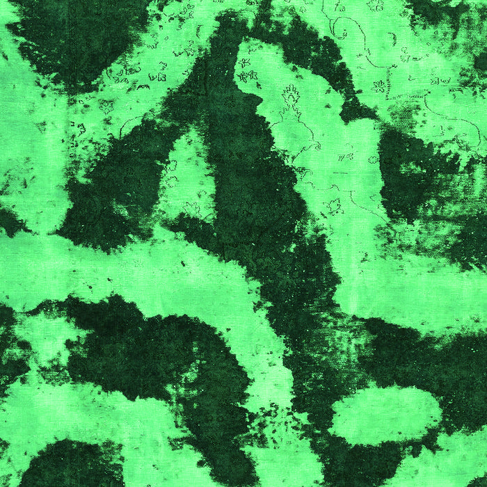 Machine Washable Abstract Green Modern Area Rugs, wshabs1759grn