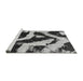 Sideview of Machine Washable Abstract Gray Modern Rug, wshabs1759gry