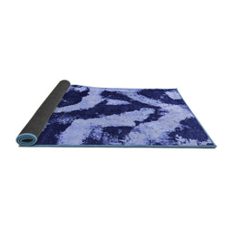 Sideview of Abstract Blue Modern Rug, abs1759blu