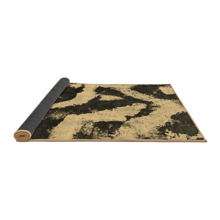 Sideview of Abstract Brown Modern Rug, abs1759brn