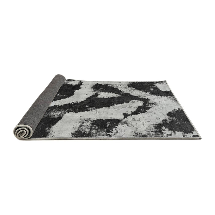 Sideview of Abstract Gray Modern Rug, abs1759gry