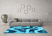 Machine Washable Abstract Light Blue Modern Rug in a Living Room, wshabs1759lblu