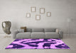 Machine Washable Abstract Pink Modern Rug in a Living Room, wshabs1759pnk