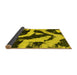 Sideview of Abstract Yellow Modern Rug, abs1759yw