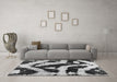 Machine Washable Abstract Gray Modern Rug in a Living Room,, wshabs1759gry