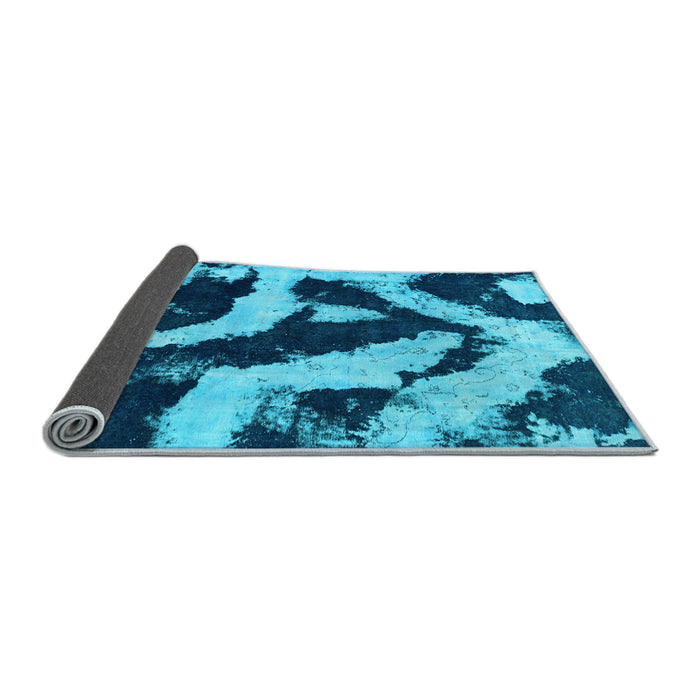 Sideview of Abstract Light Blue Modern Rug, abs1759lblu
