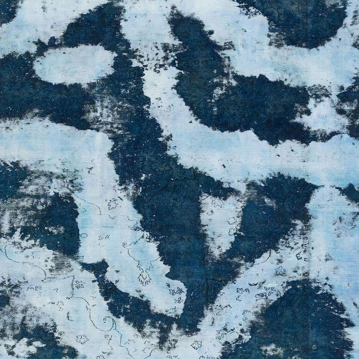 Machine Washable Abstract Sky Blue Rug, wshabs1759