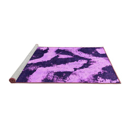 Sideview of Machine Washable Abstract Pink Modern Rug, wshabs1759pnk