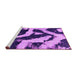 Sideview of Machine Washable Abstract Pink Modern Rug, wshabs1759pnk