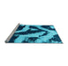 Sideview of Machine Washable Abstract Light Blue Modern Rug, wshabs1759lblu