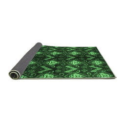 Sideview of Abstract Emerald Green Modern Rug, abs175emgrn