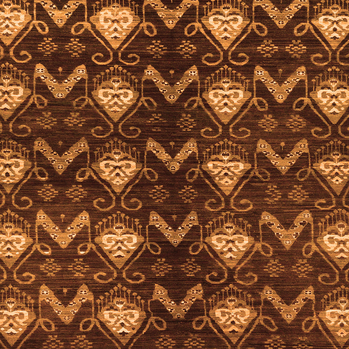 Square Machine Washable Abstract Orange Modern Area Rugs, wshabs175org