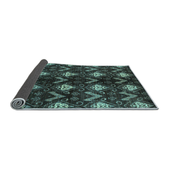 Sideview of Abstract Light Blue Modern Rug, abs175lblu