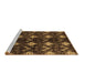 Sideview of Machine Washable Abstract Brown Modern Rug, wshabs175brn