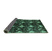 Sideview of Abstract Turquoise Modern Rug, abs175turq