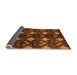 Sideview of Abstract Orange Modern Rug, abs175org