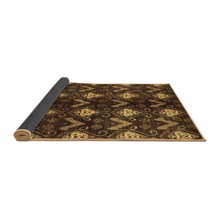 Sideview of Abstract Brown Modern Rug, abs175brn
