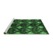 Sideview of Machine Washable Abstract Emerald Green Modern Area Rugs, wshabs175emgrn