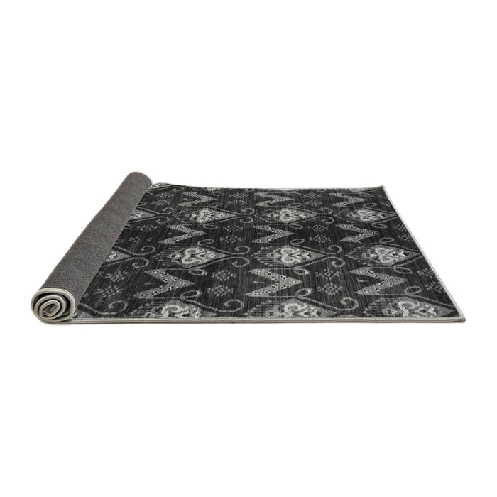 Sideview of Abstract Gray Modern Rug, abs175gry
