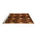 Sideview of Machine Washable Abstract Orange Modern Area Rugs, wshabs175org