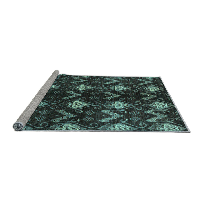 Sideview of Machine Washable Abstract Light Blue Modern Rug, wshabs175lblu