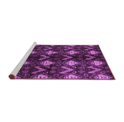 Sideview of Machine Washable Abstract Purple Modern Area Rugs, wshabs175pur