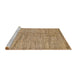 Sideview of Machine Washable Abstract Brown Sand Brown Rug, wshabs176