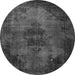 Round Persian Gray Bohemian Rug, abs1760gry