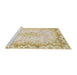 Sideview of Machine Washable Abstract Gold Rug, wshabs1761