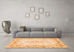 Machine Washable Oriental Orange Traditional Area Rugs in a Living Room, wshabs1761org