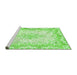 Sideview of Machine Washable Oriental Green Traditional Area Rugs, wshabs1761grn