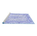 Sideview of Machine Washable Oriental Blue Traditional Rug, wshabs1761blu