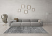 Machine Washable Abstract Gray Modern Rug in a Living Room,, wshabs1762gry