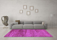 Machine Washable Abstract Purple Modern Rug, wshabs1762pur