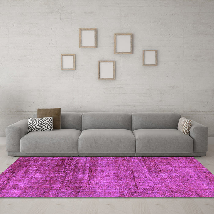 Machine Washable Abstract Purple Modern Area Rugs in a Living Room, wshabs1762pur