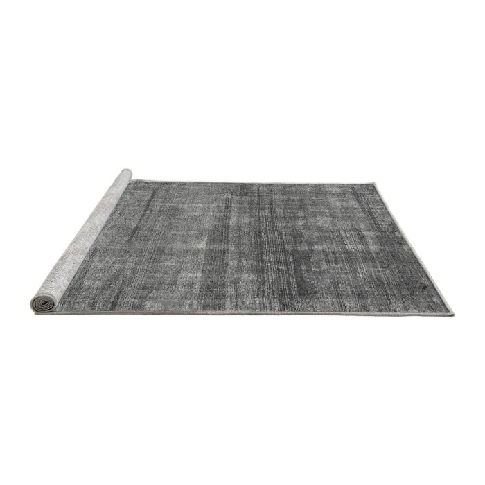 Sideview of Machine Washable Abstract Gray Modern Rug, wshabs1762gry