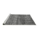 Sideview of Machine Washable Abstract Gray Modern Rug, wshabs1762gry