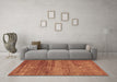 Machine Washable Abstract Brown Modern Rug in a Living Room,, wshabs1762brn