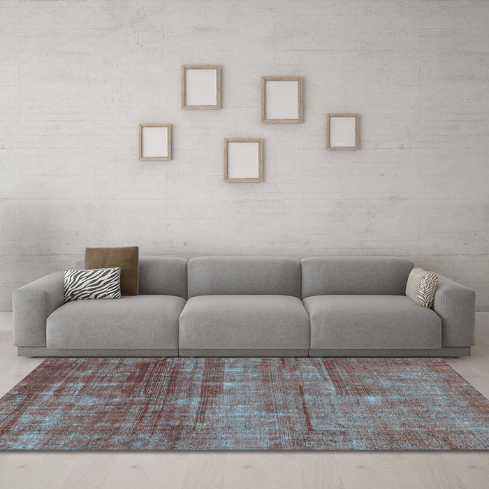 Machine Washable Abstract Light Blue Modern Rug in a Living Room, wshabs1762lblu
