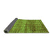 Sideview of Abstract Green Modern Rug, abs1762grn