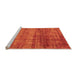 Sideview of Machine Washable Abstract Orange Modern Area Rugs, wshabs1762org