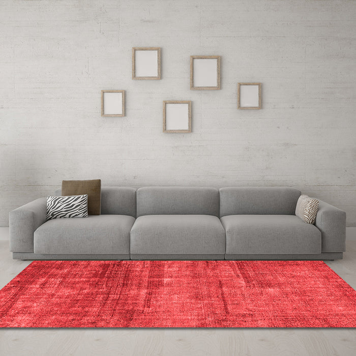 Modern Red Washable Rugs