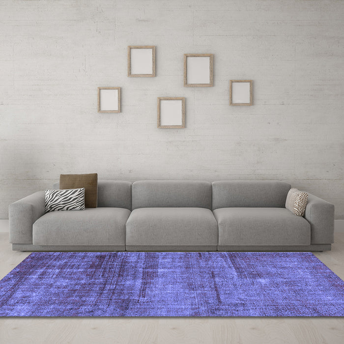 Machine Washable Abstract Blue Modern Rug in a Living Room, wshabs1762blu