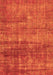 Machine Washable Abstract Orange Modern Area Rugs, wshabs1762org