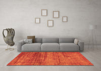 Machine Washable Abstract Orange Modern Rug, wshabs1762org