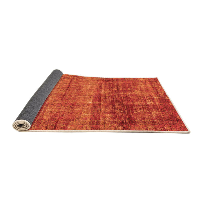 Sideview of Abstract Orange Modern Rug, abs1762org